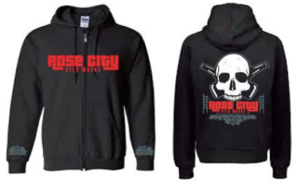 Pre-Order Only - Men's - RCBW Black Hoodie Full-Zip Skull