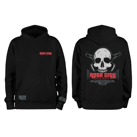 Men's - RCBW Black Hoodie Full-Zip Skull
